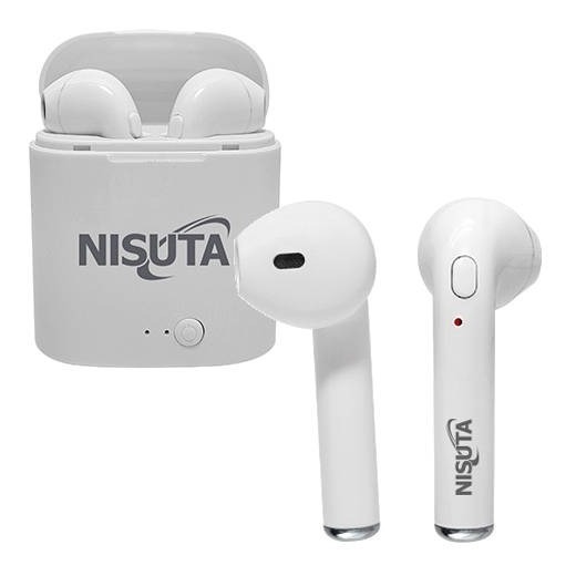 Auricular Bluetooth Con Cajita Recargable Nisuta Tienda Techno Store